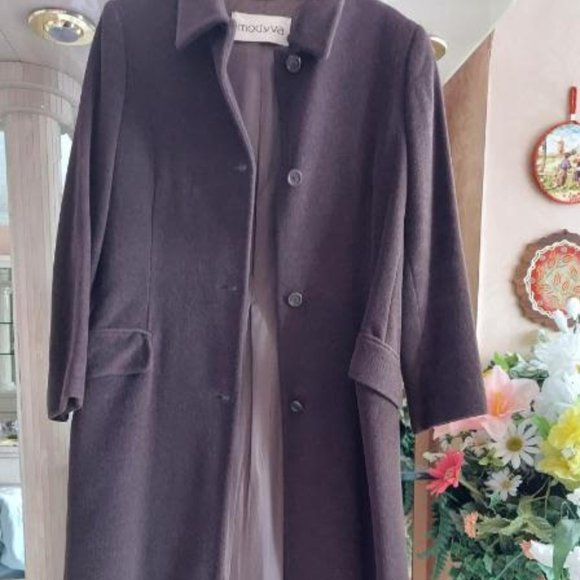 Italian Modyva wool coat  in Brown - size 42 (I), 8 - USA - Picture 2 of 6